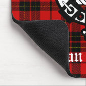 Clan Brodie Wappen Abzeichen und Tartan Mousepad (Ecke)
