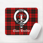 Clan Brodie Wappen Abzeichen und Tartan Mousepad (Mit Mouse)