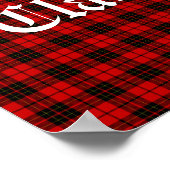 Clan Brodie Wappen Abzeichen und Tartan Poster (Ecke)