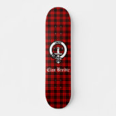 Clan Brodie Wappen Abzeichen und Tartan Skateboard (Vorne)
