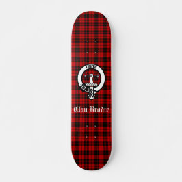 Clan Brodie Wappen Abzeichen und Tartan Skateboard