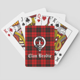 Clan Brodie Wappen Abzeichen und Tartan Spielkarten