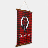 Clan Brodie Wappen Abzeichen und Tartan Wandteppich Mit Holzrahmen (Gewinkelt)