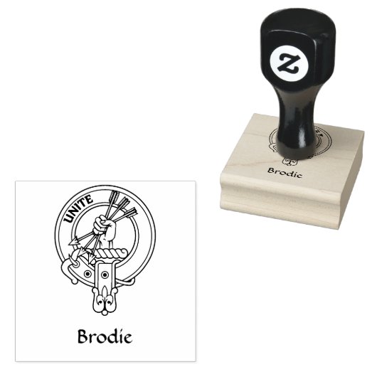 Clan Brodie Wappen Rubber Briefmarke Gummistempel (Stempel)