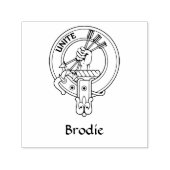 Clan Brodie Wappen Rubber Briefmarke Permastempel (Design)