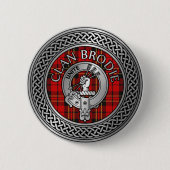 Clan Brodie Wappen & Tartan Knot Button (Vorderseite)