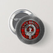 Clan Brodie Wappen & Tartan Knot Button (Vorne & Hinten)