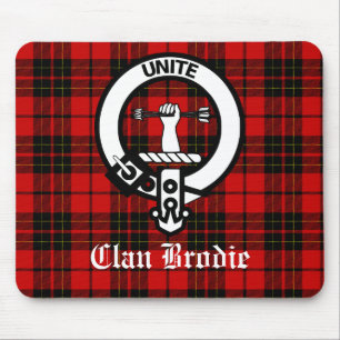 Clan Brodie Wappen und Tartan Mousepad