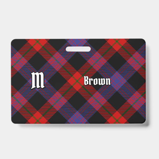 Clan Brown Tartan Ausweis (Vorderseite)