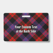 Clan Brown Tartan Ausweis (Rückseite)