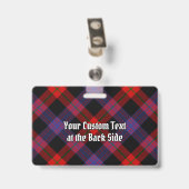 Clan Brown Tartan Ausweis (Rückseite mit Clip)