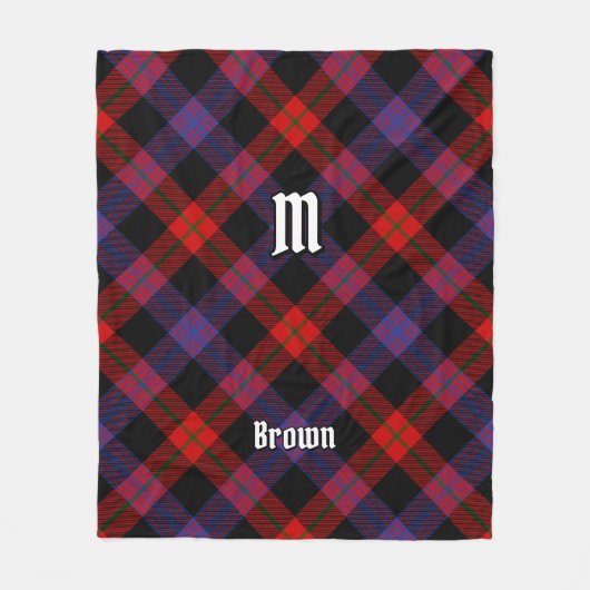 Clan Brown Tartan Fleecedecke (Vorderseite)