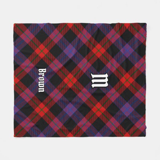 Clan Brown Tartan Fleecedecke (Vorderseite (Horizontal))