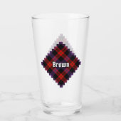 Clan Brown Tartan Glas (Rückseite)
