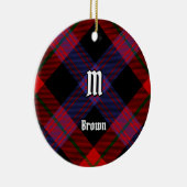 Clan Brown Tartan Keramik Ornament (Rechts)