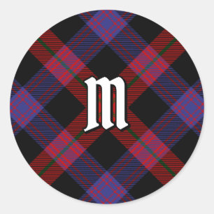Clan Brown Tartan Runder Aufkleber