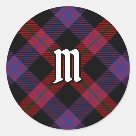 Clan Brown Tartan Runder Aufkleber (Vorderseite)