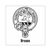 Clan Brown Wappen Gummistempel (Prägung)