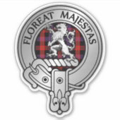 Clan Brown Wappen & Tartan Aufkleber (Vorderseite)