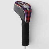 Clan Brown Wappen & Tartan Golf Headcover (angewinkelt)