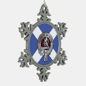 Clan Brown Wappen & Tartan Schneeflocken Zinn-Ornament (Links)