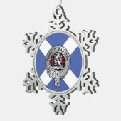 Clan Brown Wappen & Tartan Schneeflocken Zinn-Ornament (Rechts)