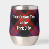 Clan Brown Wappen über Tartan (Rückseite)