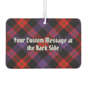 Clan Brown Wappen über Tartan Autolufterfrischer (Rückseite)