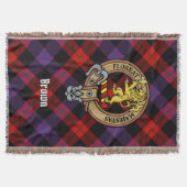 Clan Brown-Wappen über Tartan Decke (Vorderseite)