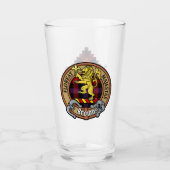 Clan Brown Wappen über Tartan Glas (Vorderseite)