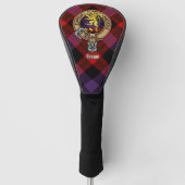 Clan Brown Wappen über Tartan Golf Headcover (Vorderseite)