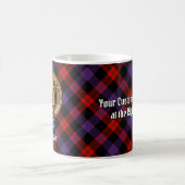 Clan Brown Wappen über Tartan Kaffeetasse (Mittel)