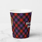Clan Brown Wappen über Tartan Pappbecher (Links)