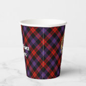 Clan Brown Wappen über Tartan Pappbecher (Rechts)