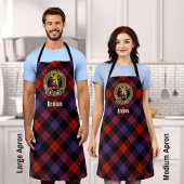 Clan Brown Wappen über Tartan Schürze