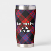 Clan Brown Wappen über Tartan Thermobecher (Rückseite)