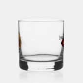 Clan Brown Wappen über Tartan Whiskyglas (Links)