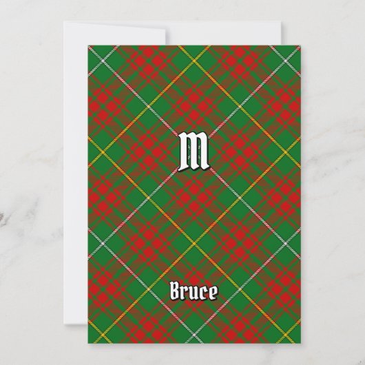Clan Bruce Hunting Tartan Einladung (Vorderseite)