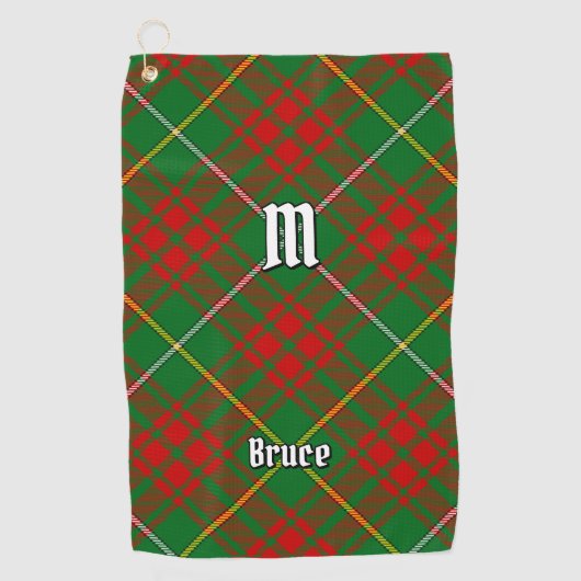 Clan Bruce Hunting Tartan Golfhandtuch (Vorderseite)