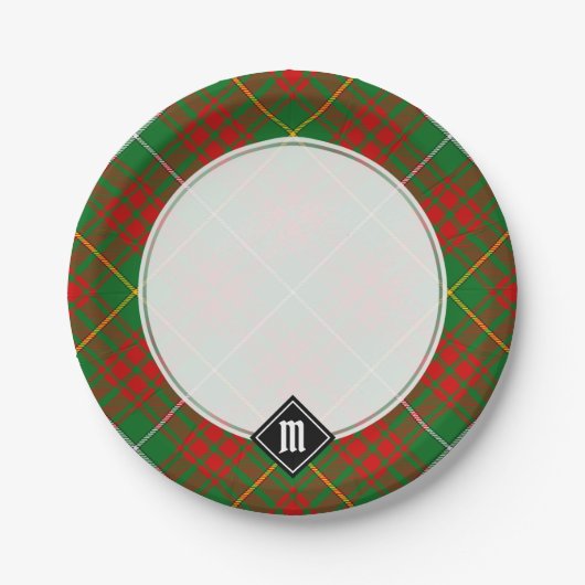 Clan Bruce Hunting Tartan Pappteller (Vorderseite)