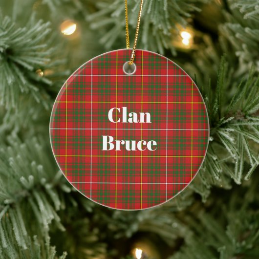 Clan Bruce Modern Tartan Keramik Ornament (Baum)
