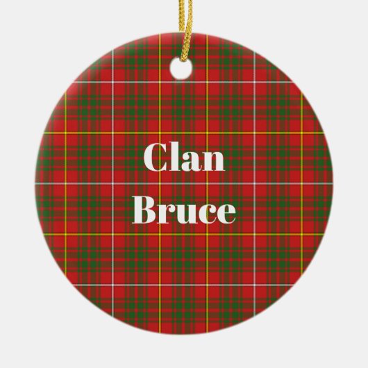 Clan Bruce Modern Tartan Keramik Ornament (Vorne)