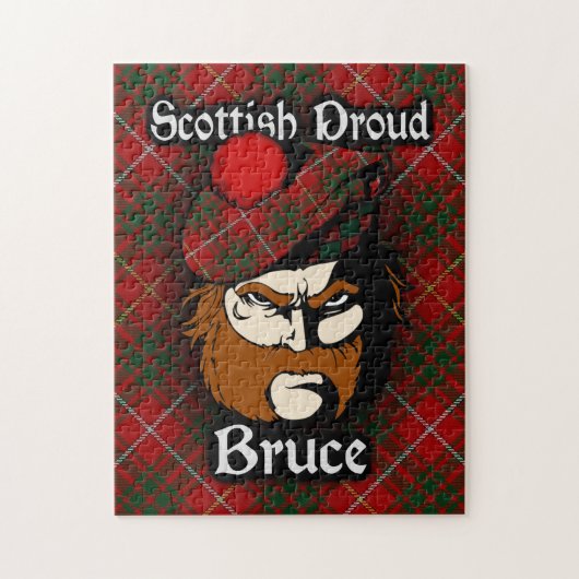 Clan Bruce Scottish Proud Tartan Puzzle (Vertikal)