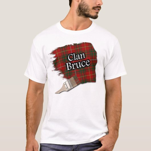 Clan Bruce Scottish Tartan Paint Shirt (Vorderseite)