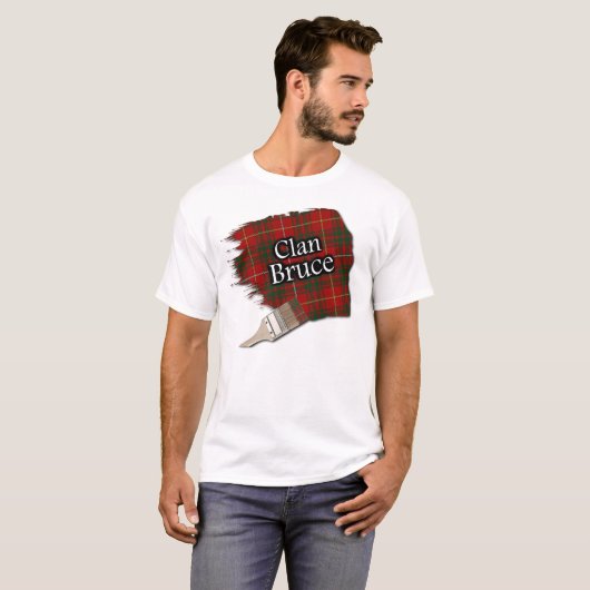 Clan Bruce Scottish Tartan Paint Shirt (Vorne ganz)