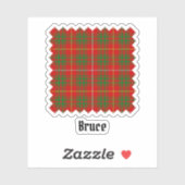 Clan Bruce Tartan Aufkleber (Blatt)