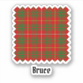 Clan Bruce Tartan Aufkleber (Vorderseite)