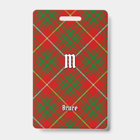 Clan Bruce Tartan Ausweis (Vorderseite)