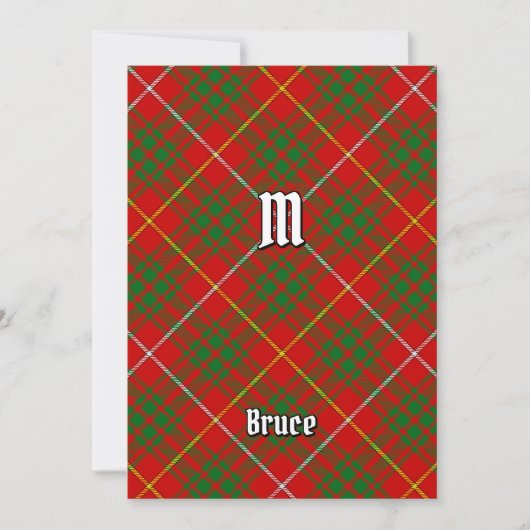 Clan Bruce Tartan Einladung (Vorderseite)