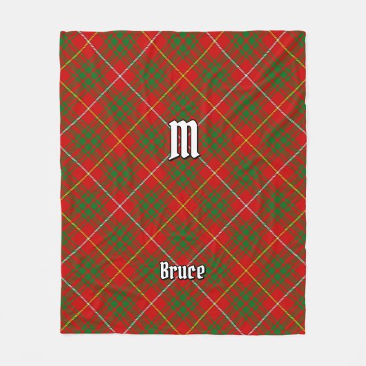 Clan Bruce Tartan Fleecedecke (Vorderseite)